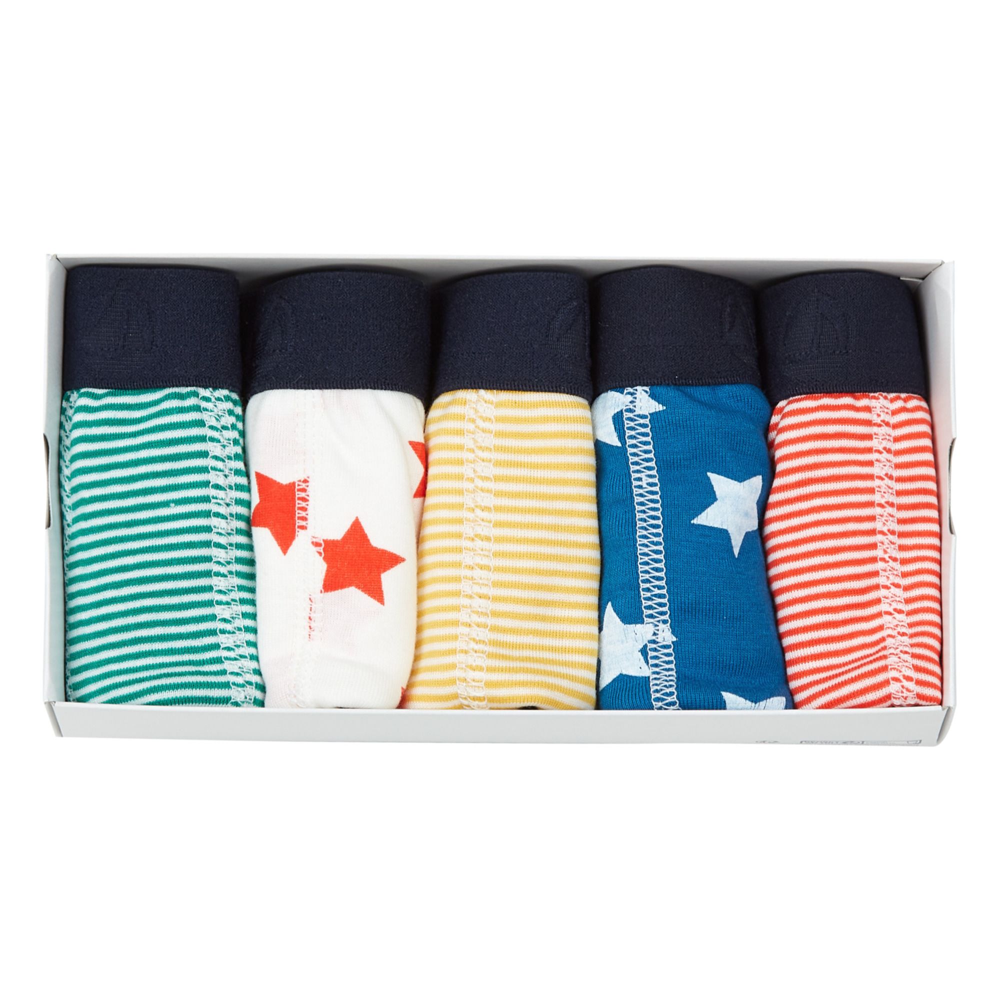 Petit Bateau - Lot 5 Boxers Coton Bio - Garçon - Bleu