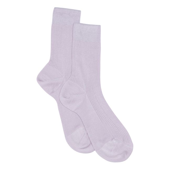 Silk Socks Mauve Grey