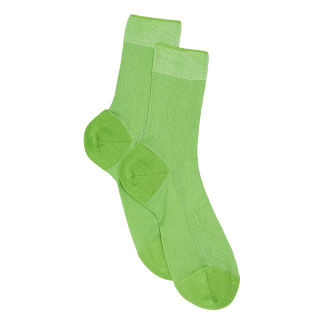 Silk Socks Green