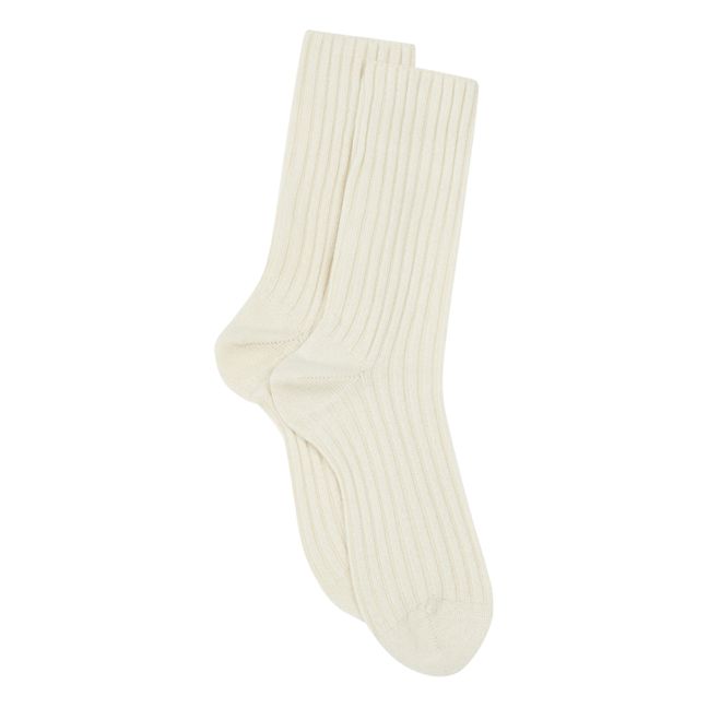Kaschmir-Socken | Elfenbeinfarben