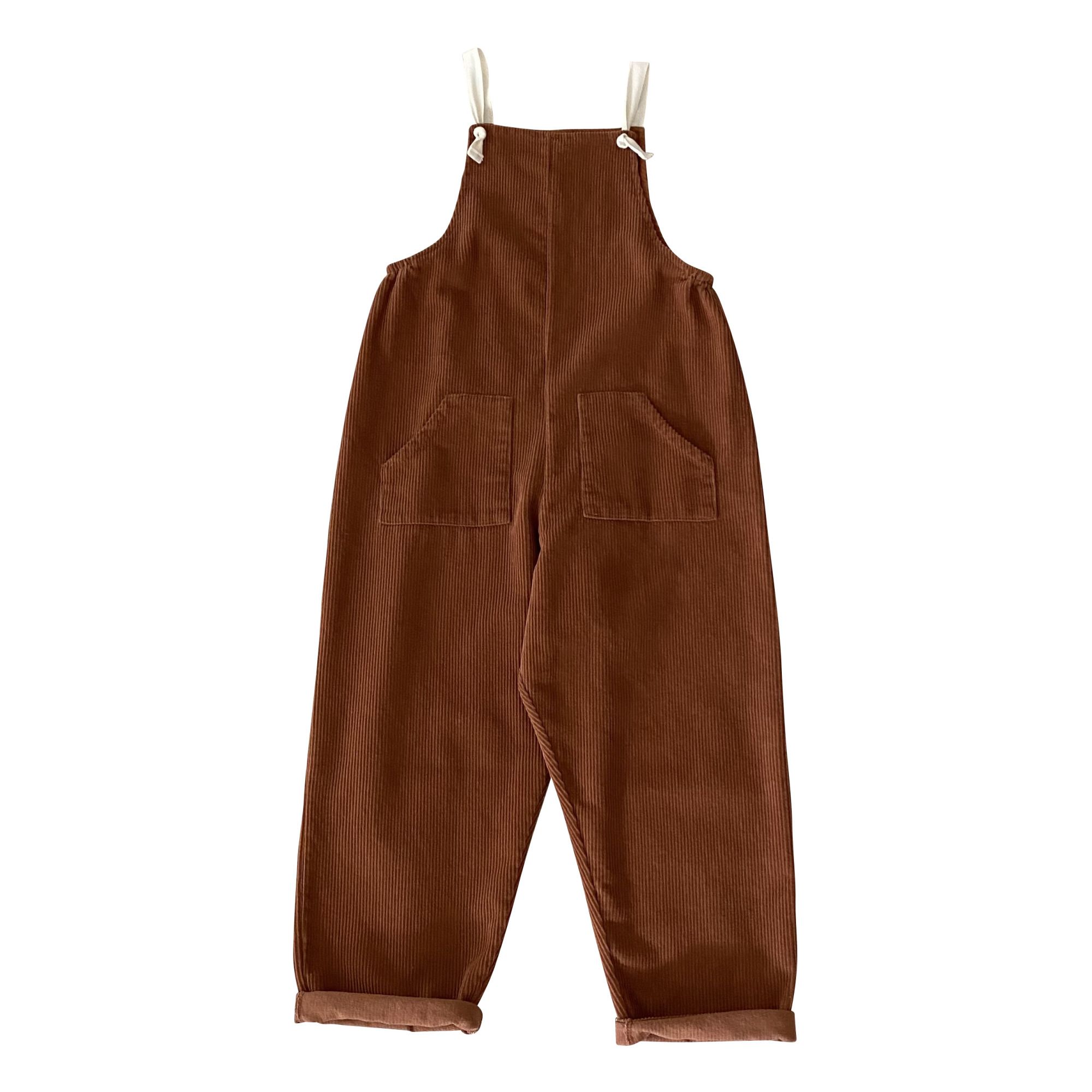 Liilu - Salopette Velours Côtelé - Fille - Rouille