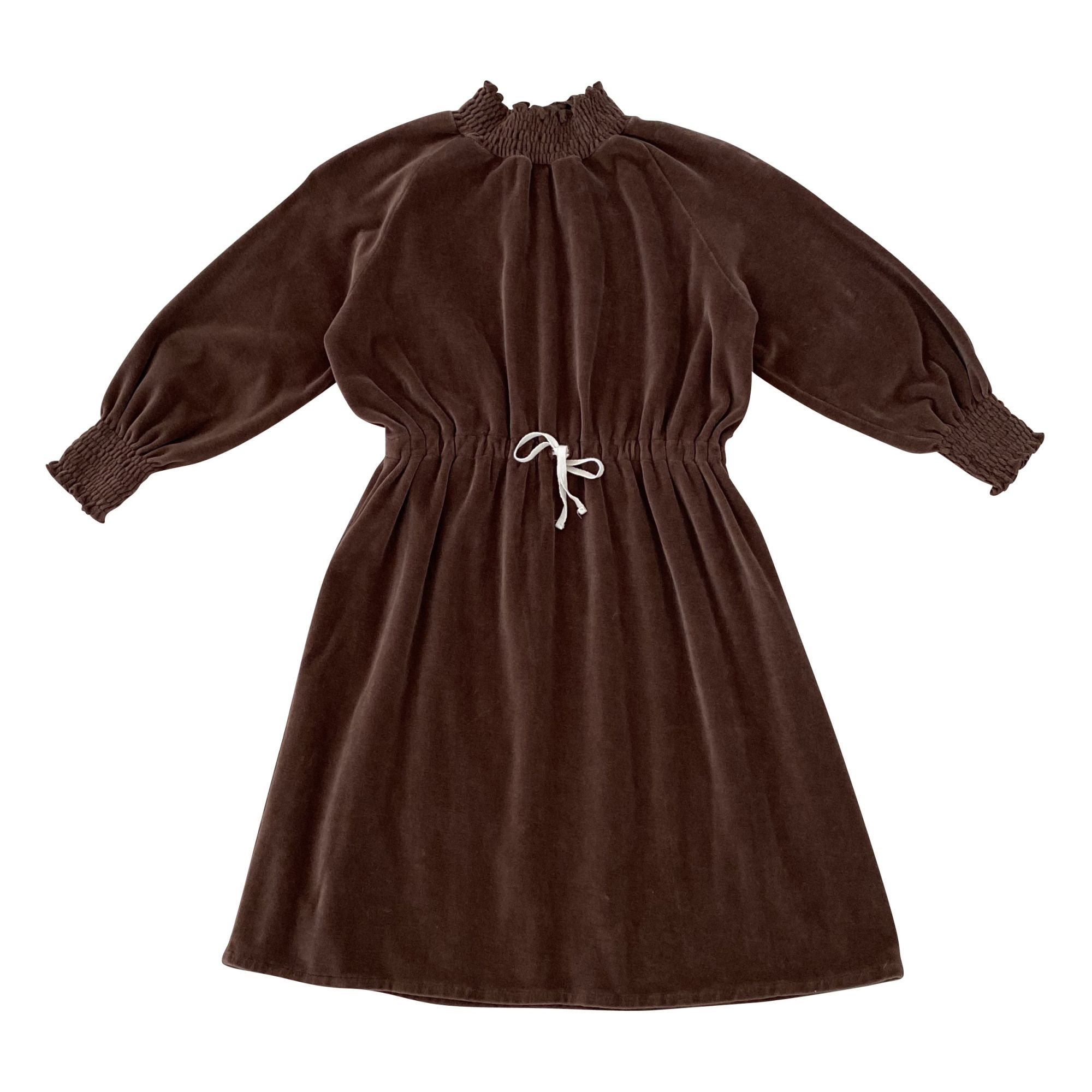 Liilu - Robe Velours - Fille - Chocolat