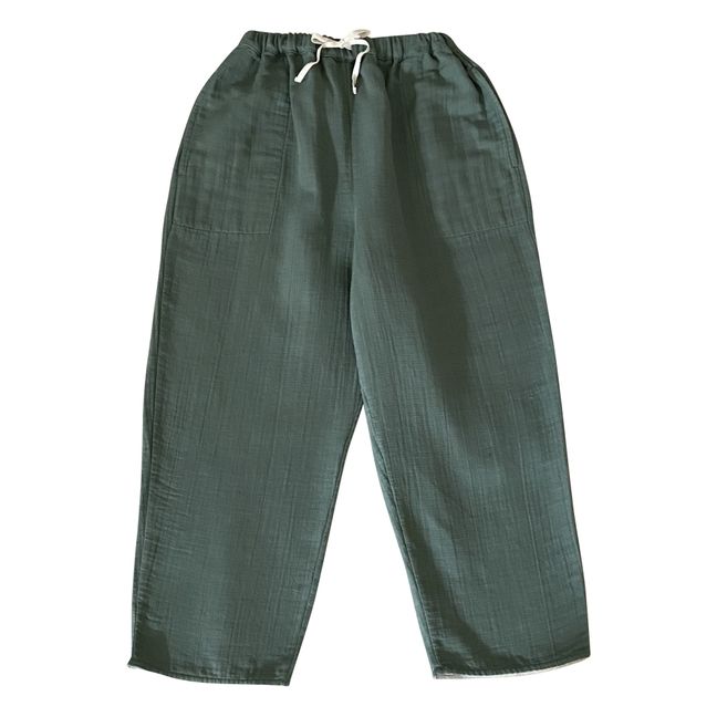 Pantalone in garza di cotone Tavi Verde
