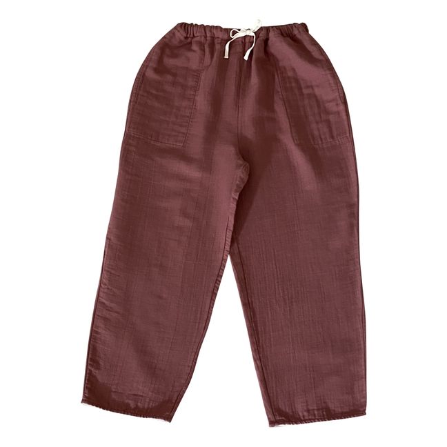 Pantalone in garza di cotone Tavi Rosa