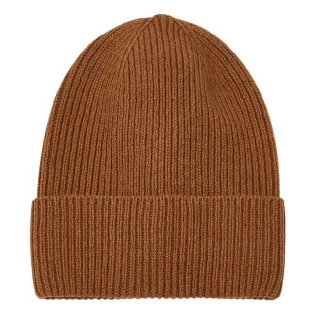Charlie Wool and Cashmere Beanie Marrón