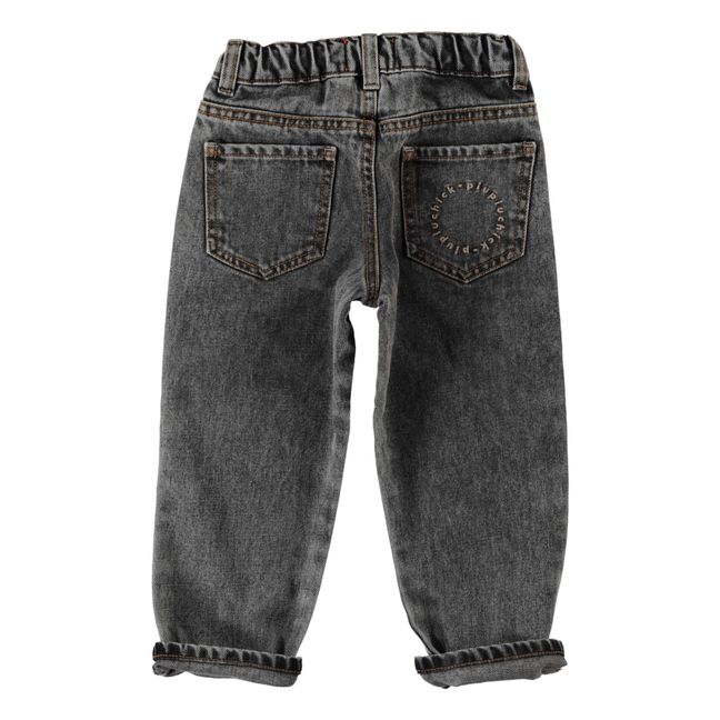 Straight Stonewashed Jeans Denim black