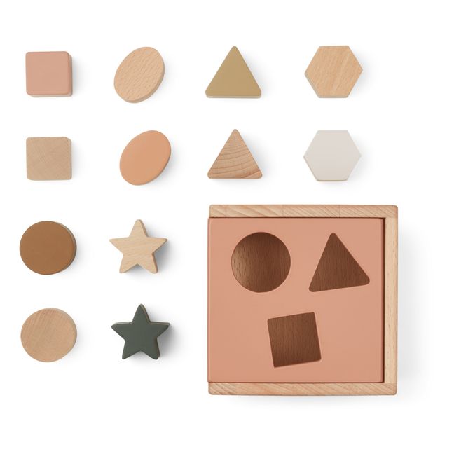Mark Wooden Shape Finding Game Dusty Pink