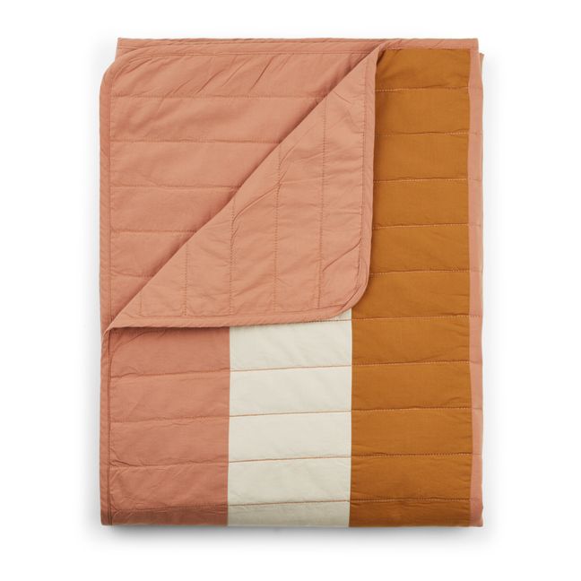 Nor Organic Cotton Quilted Blanket Dusty Pink