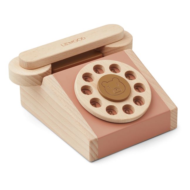 Telefono classico, modello: Selma in legno Rosa antico