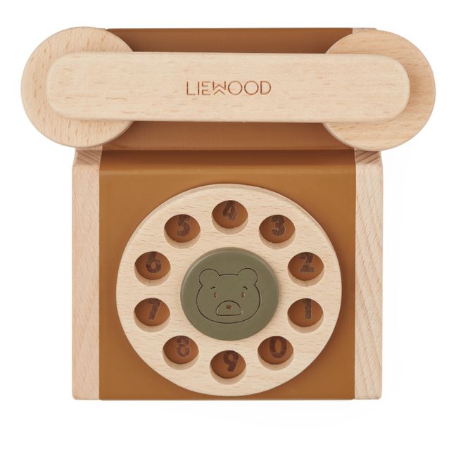 Selma Classic Wooden Telephone Caramello
