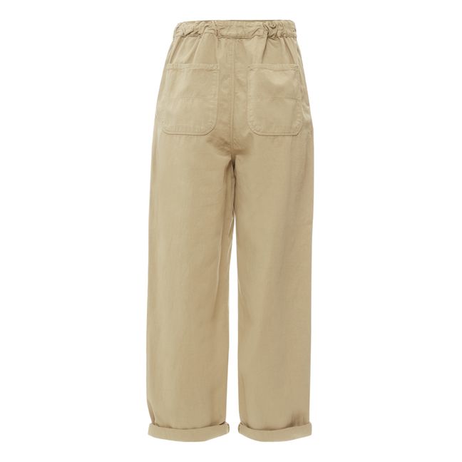 Pasop Cotton and Linen Trousers - Women's Collection  | Beige