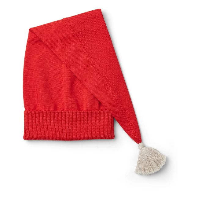 Bonnet de Noël en coton bio Rouge