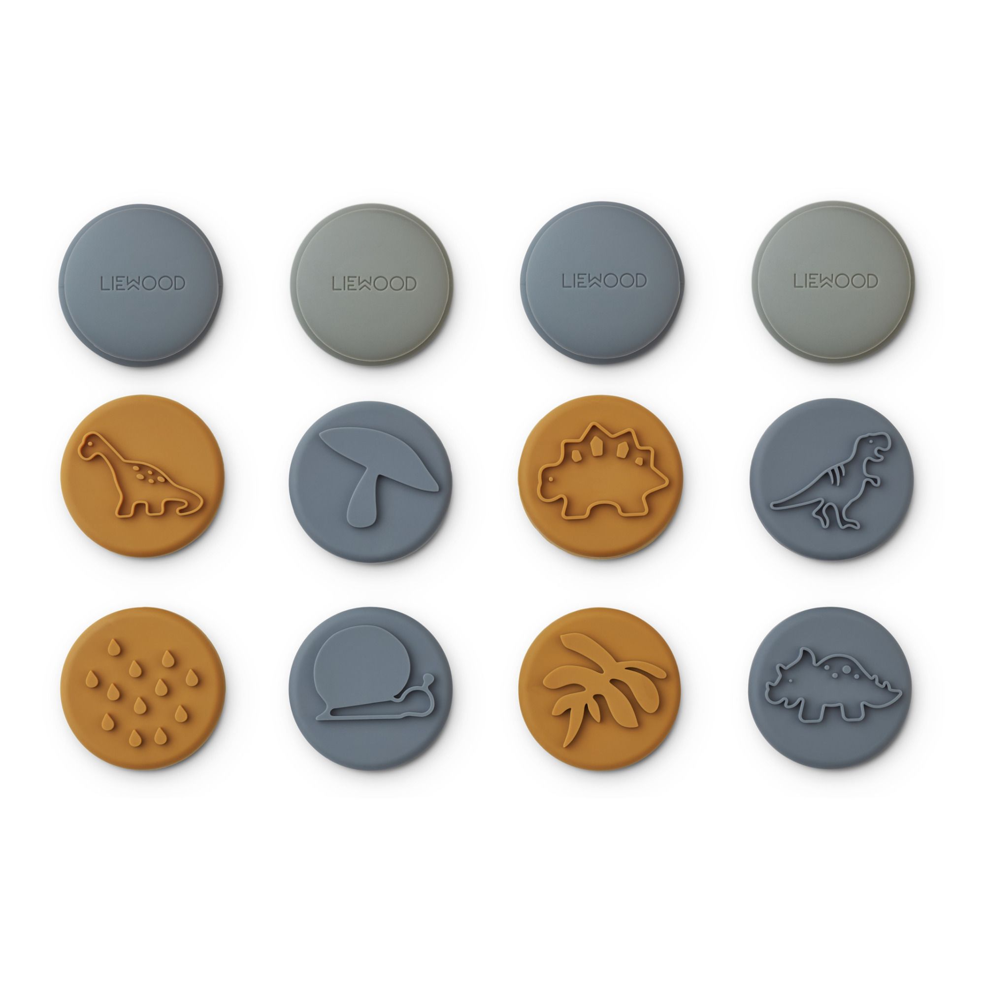 Earl Silicone Stamps - Set of 8 Pale blue- Product image n°0