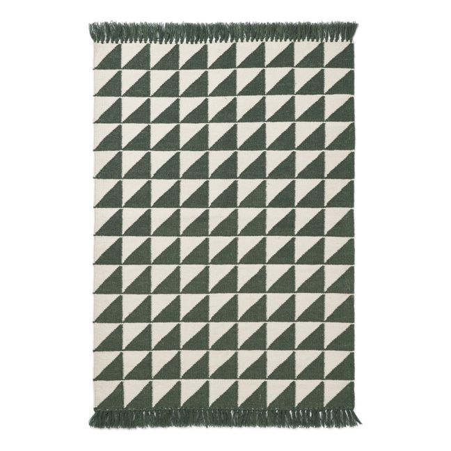 Berlin Wool and Cotton Rug Green
