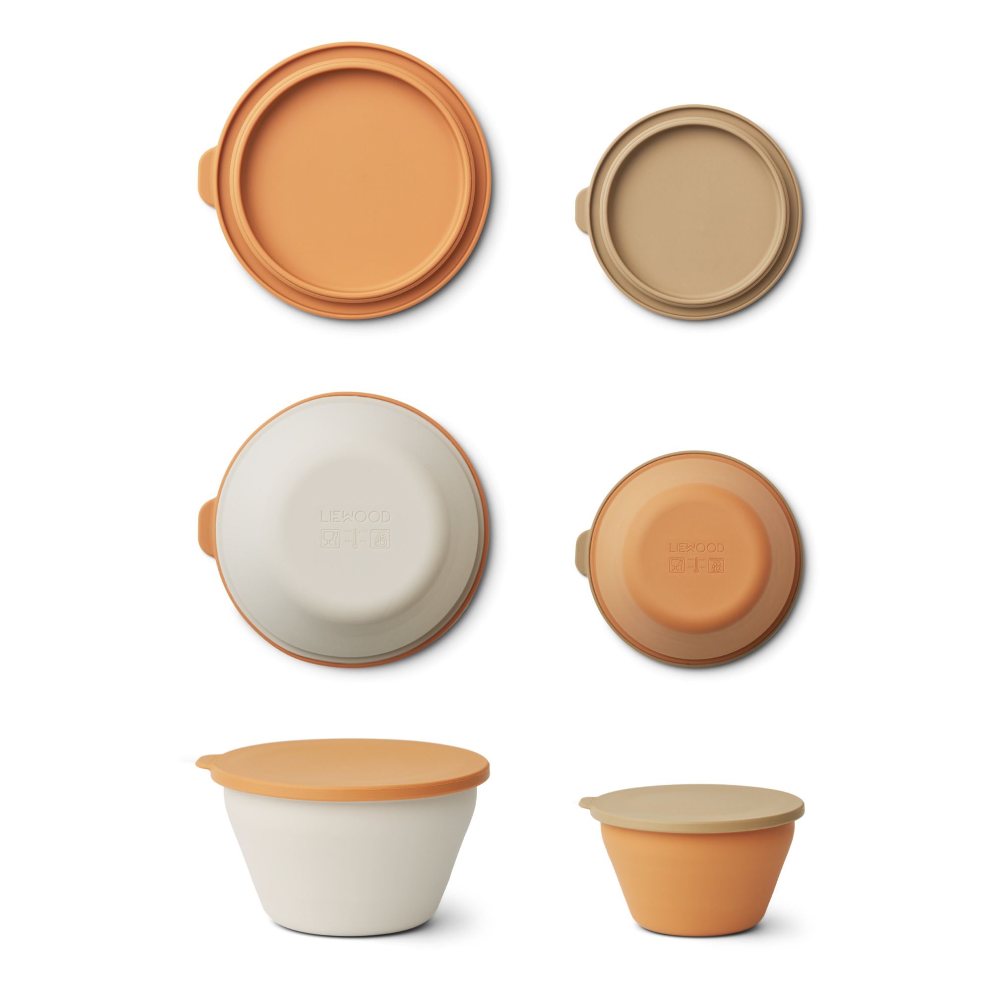 Liewood - Bols empilables Dale en silicone- Set de 2 - Vert amande