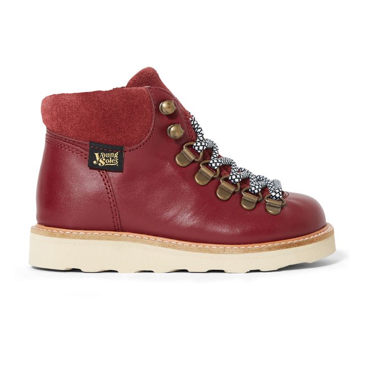 Young Soles Eddie ZipUp Hiking Boots Cherry red Smallable