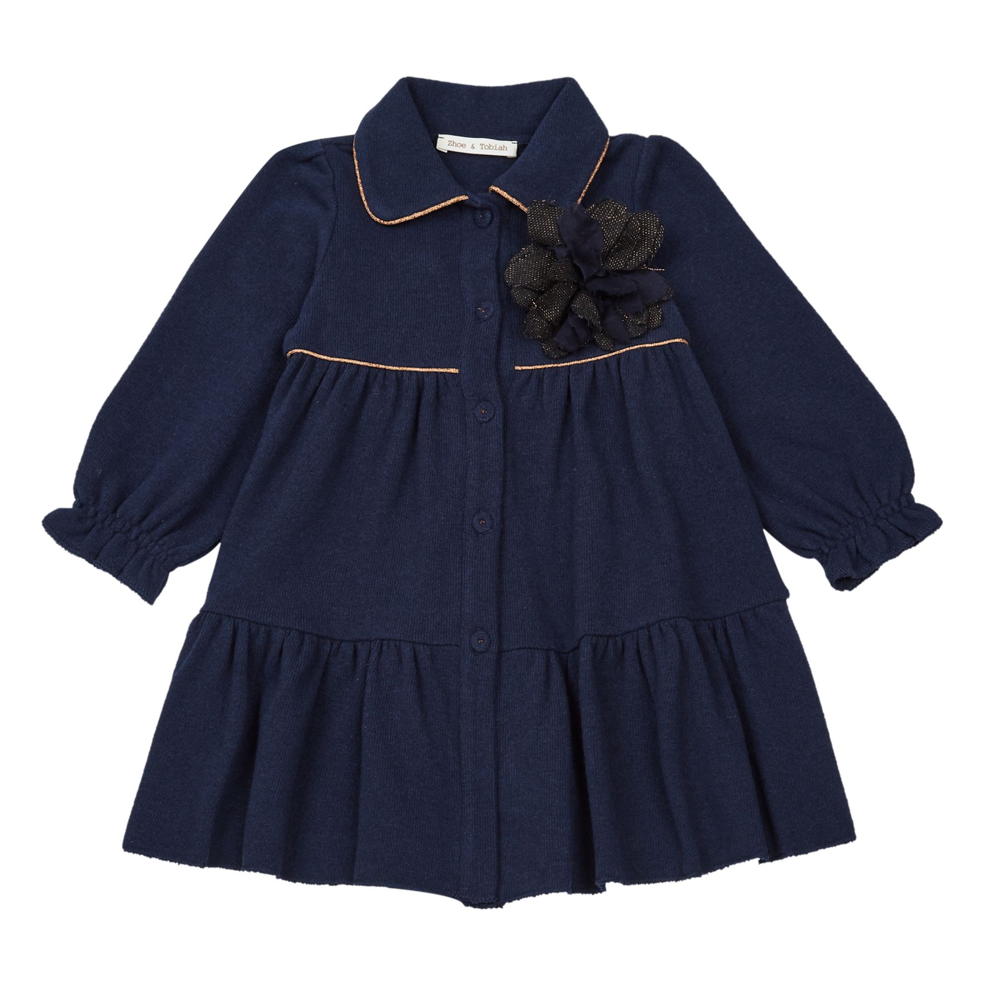 Zhoe & Tobiah - Robe Maille - Fille - Bleu marine
