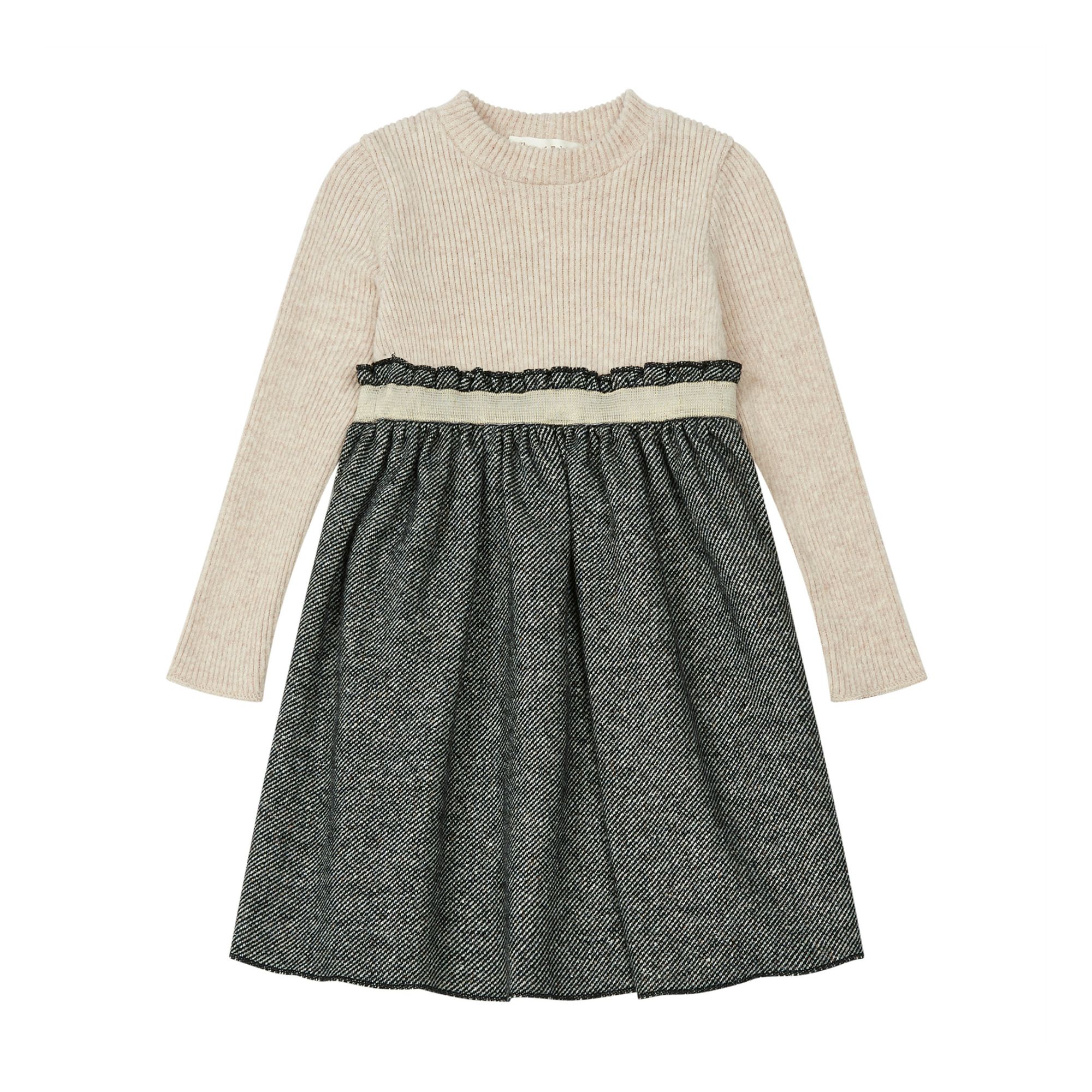 Zhoe & Tobiah - Robe Bi-matières - Fille - Ecru