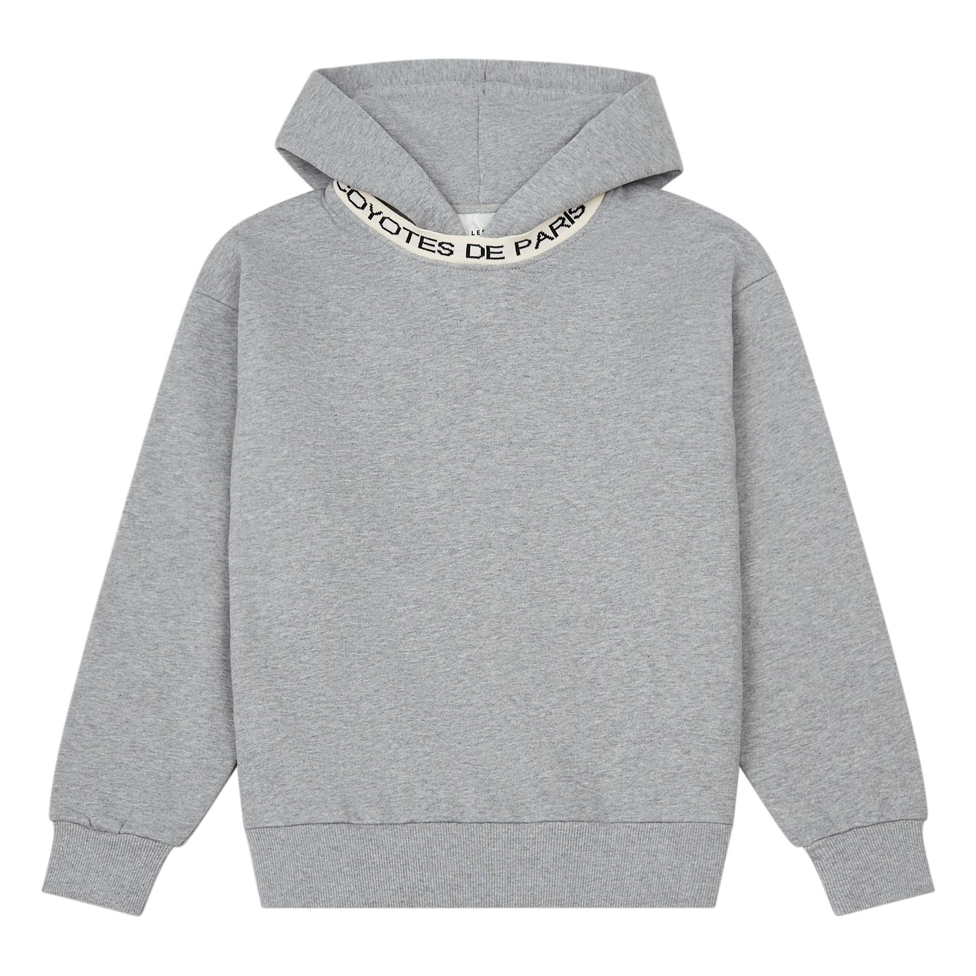 Les Coyotes de Paris - Hoodie June - Fille - Gris chiné clair