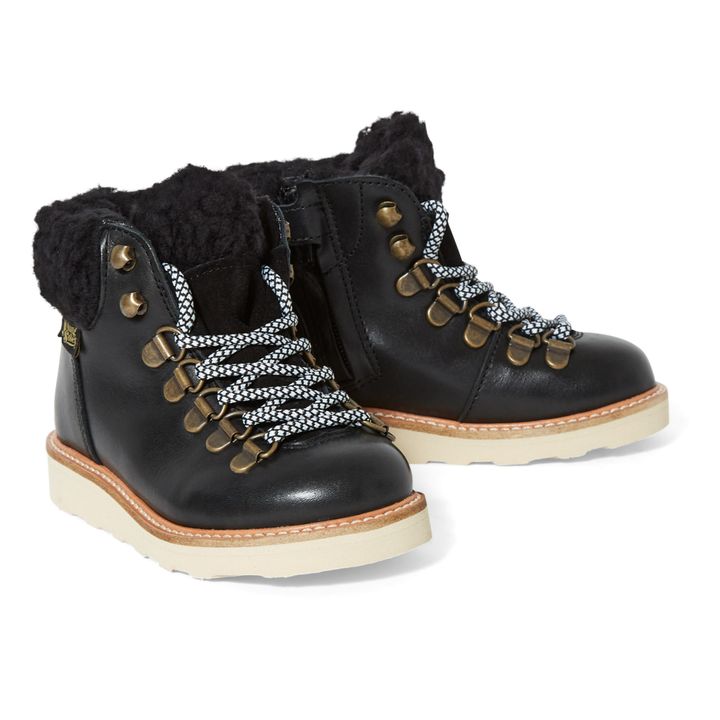 Eddie Sherpa-Lined Zip-Up Hiking Boots | Black- Product image n°1