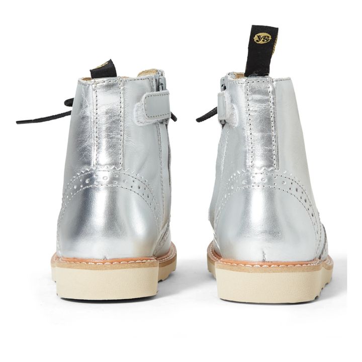 Boots Lacets Zip Sidney | Argenté- Image produit n°4