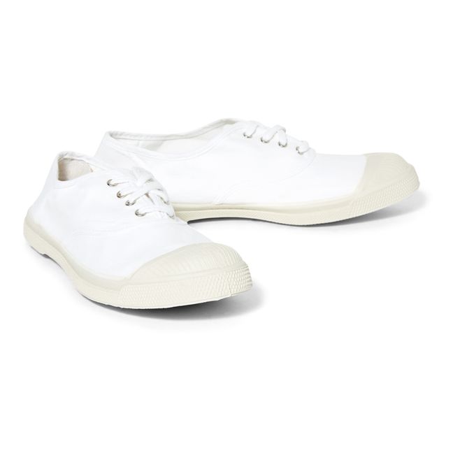 Lace-up Vegan Tennis Shoes Blanco