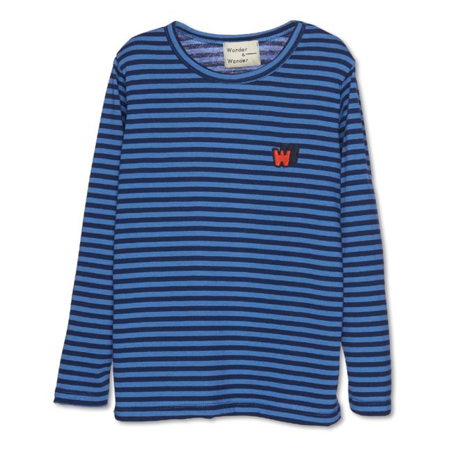 Gestreiftes T-Shirt W&W Blau