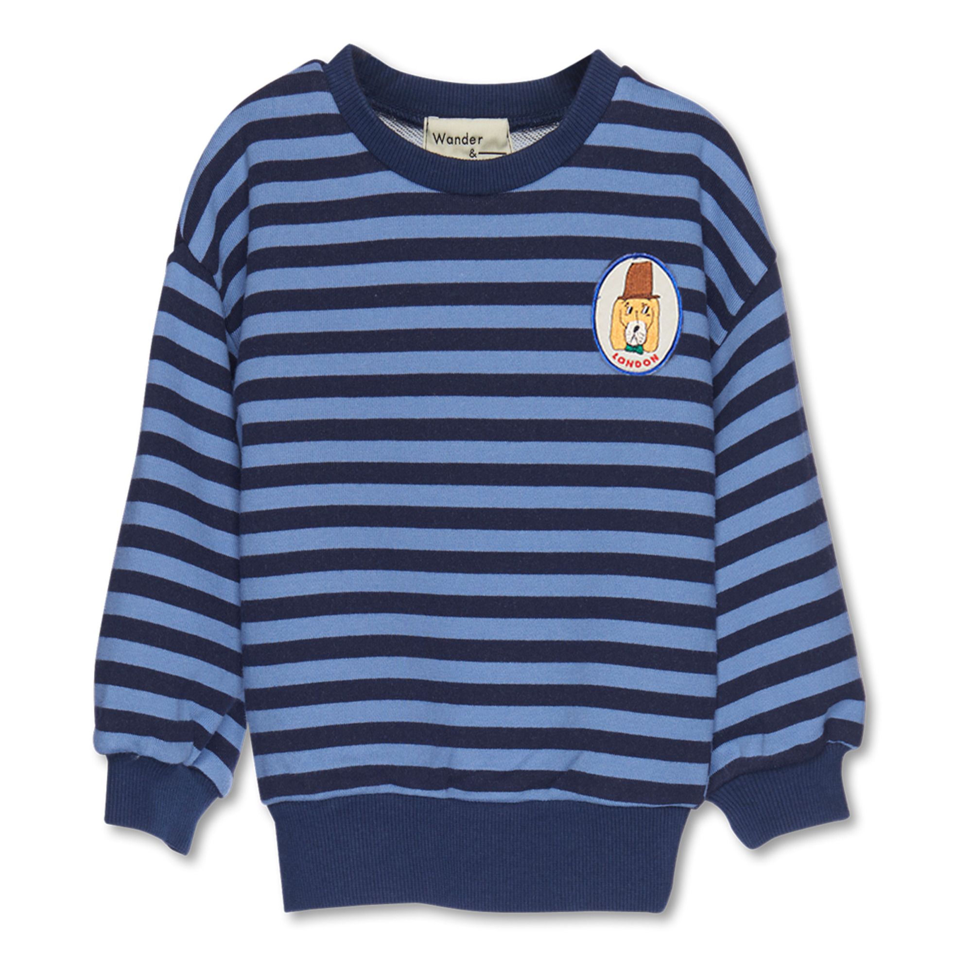 Wander & Wonder - Sweat Rayé - Fille - Bleu