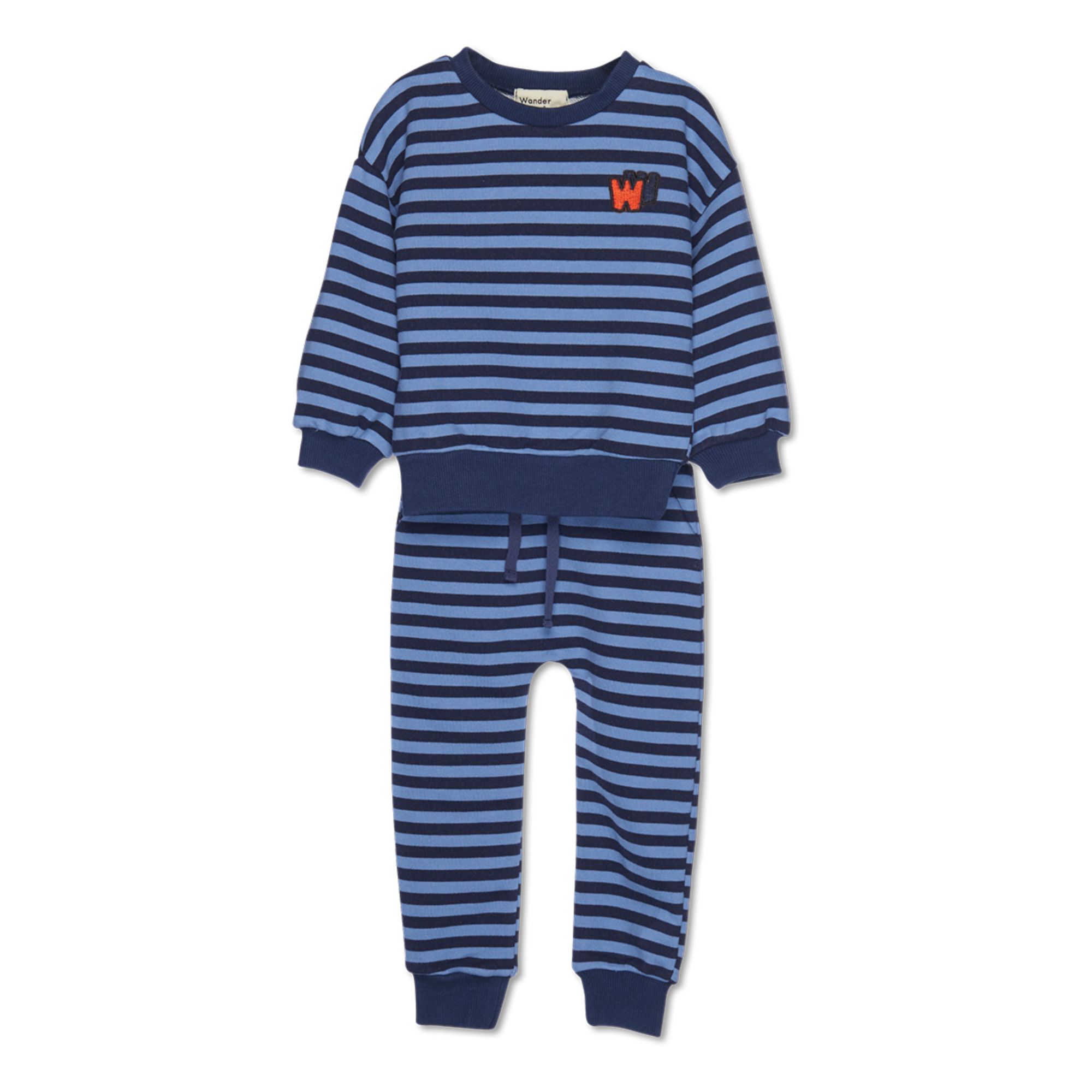 Wander & Wonder - Sweat à rayures - Fille - Bleu