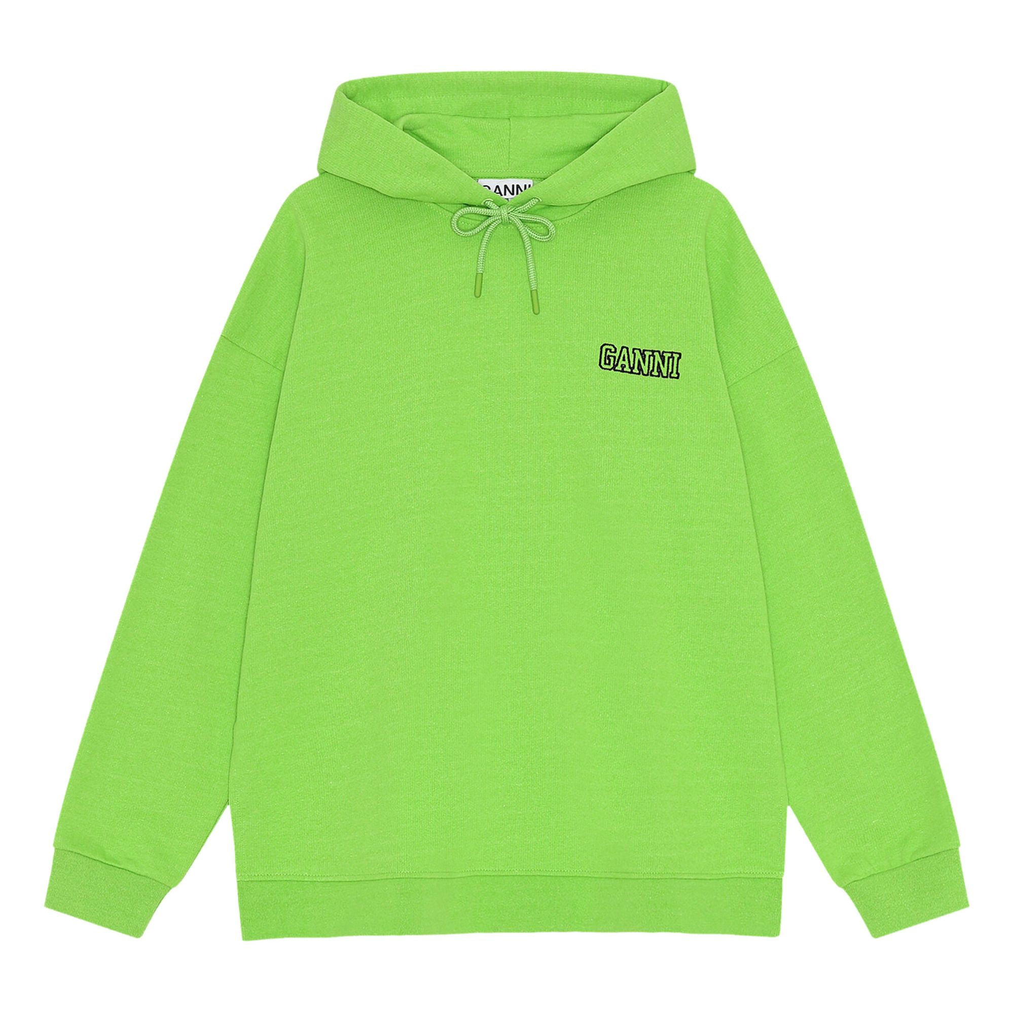 Ganni - Sweat Hoodie Isoli Software Coton Recyclé - Femme - Vert