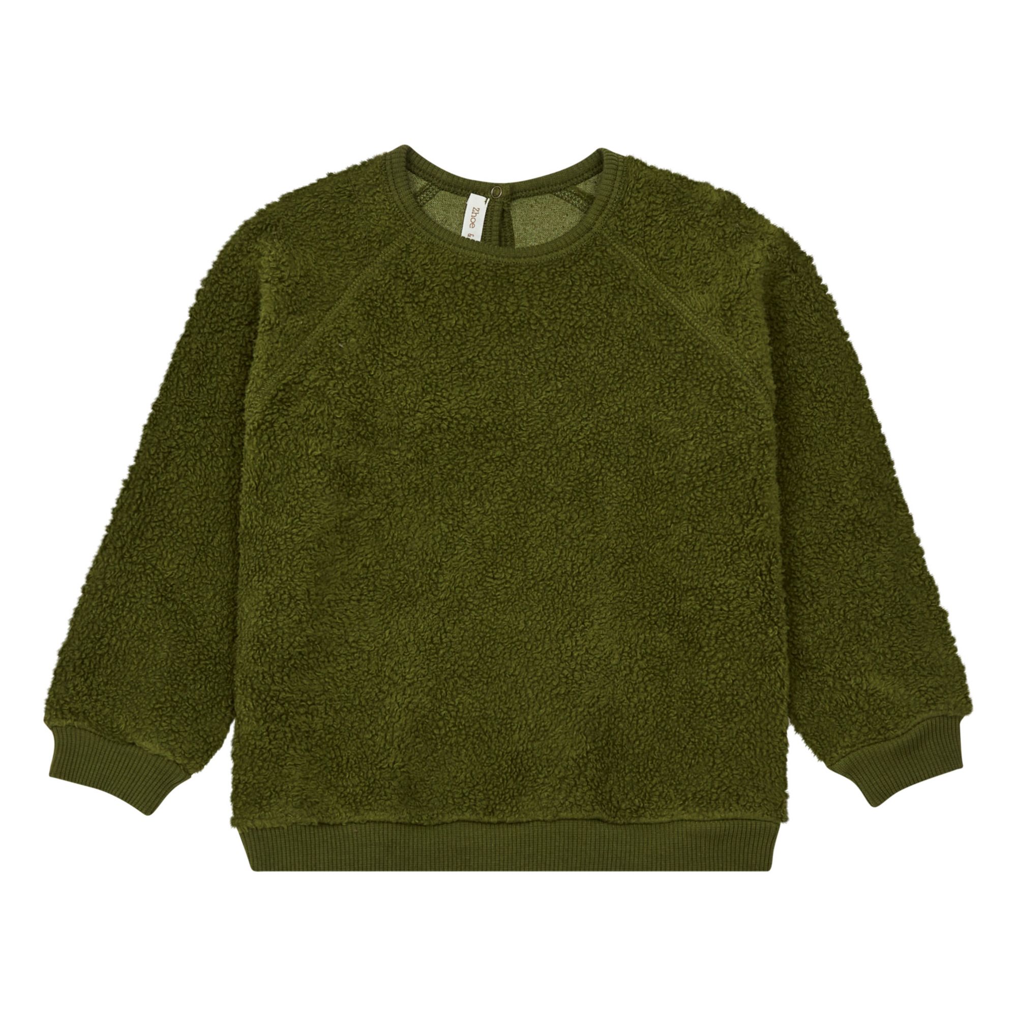 Zhoe & Tobiah - Sweat Façon Fourrure - Fille - Vert kaki