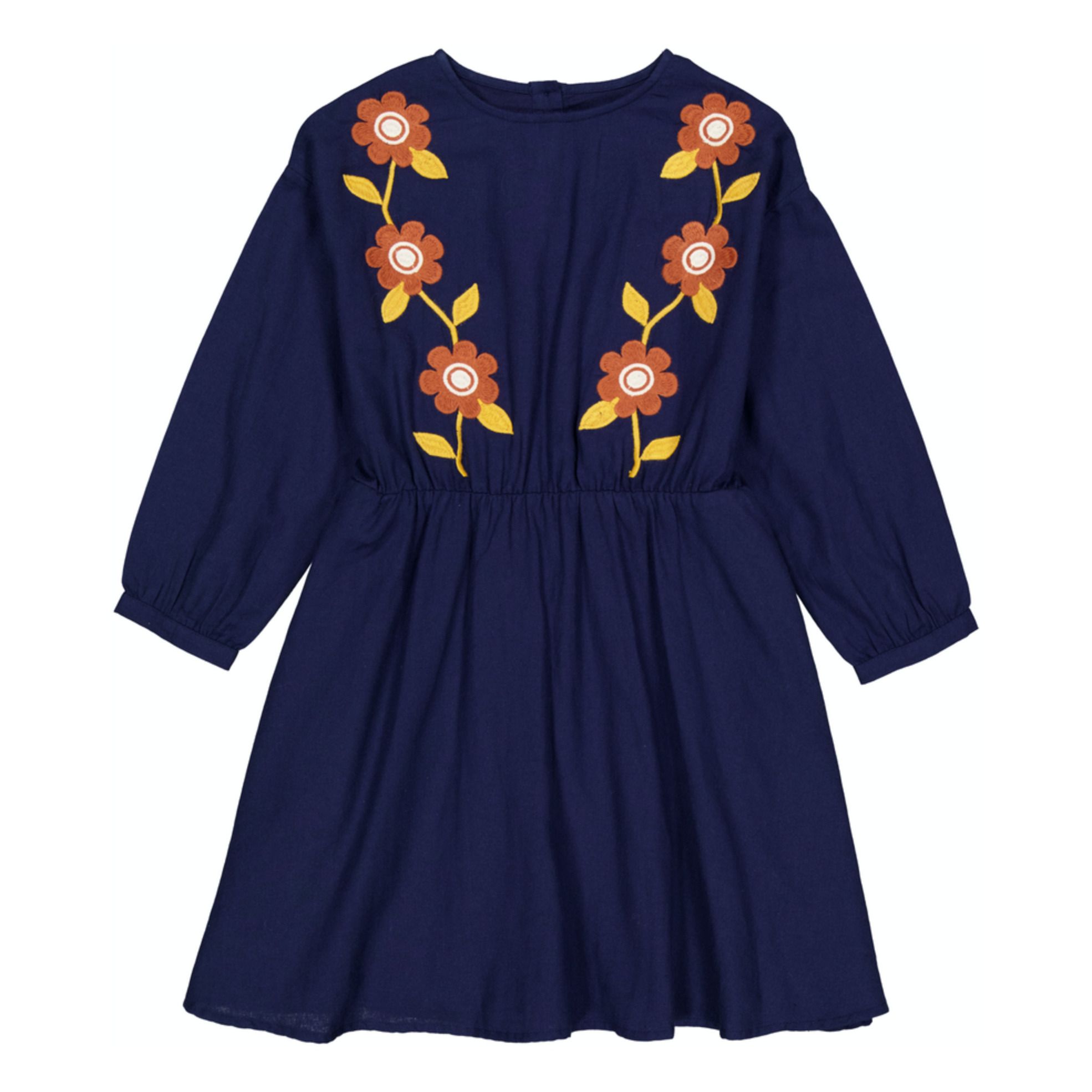 Hello Simone - Robe Brodée Thétis - Fille - Bleu marine