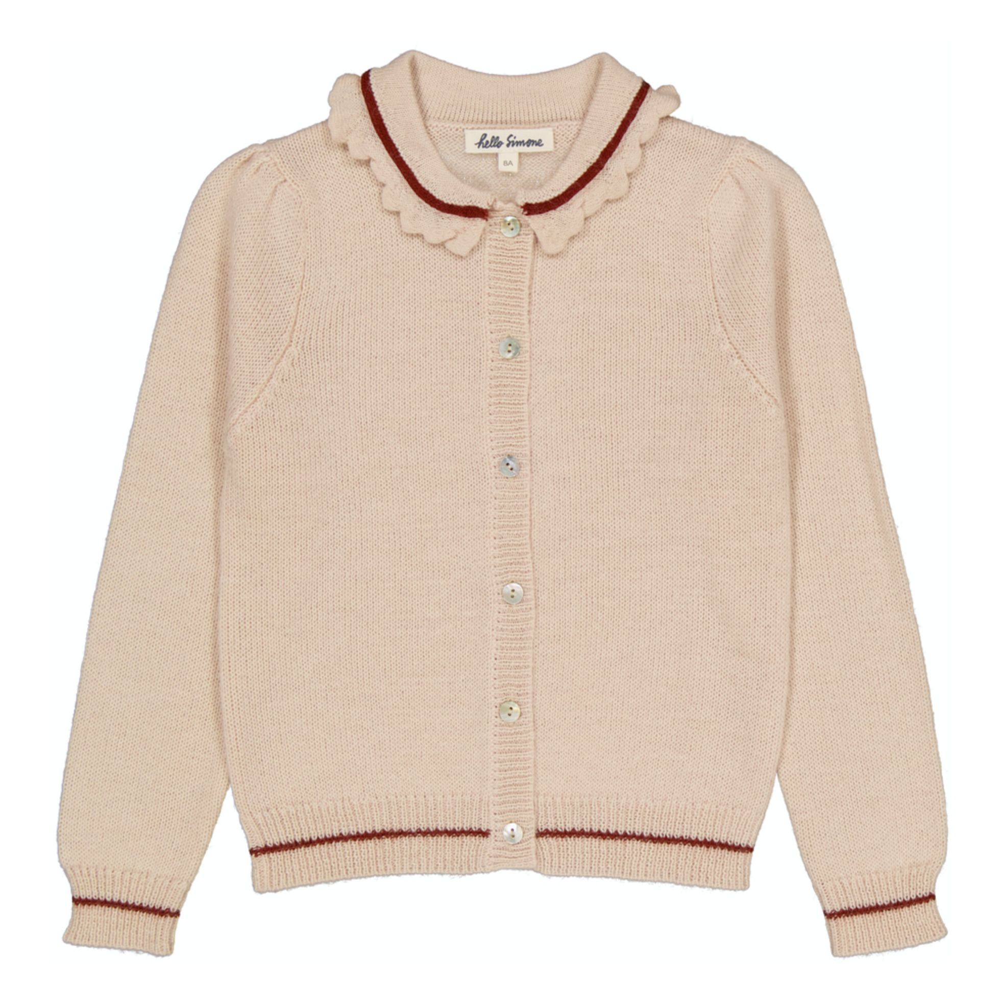 Hello Simone - Cardigan Alpaga et Mérinos Marthe - Fille - Rose poudré