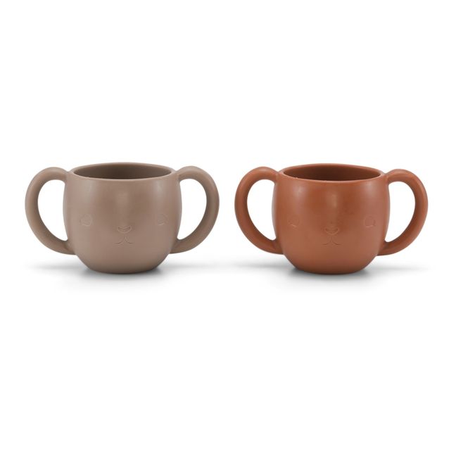 Tasses en silicone - Set de 2 Terracotta