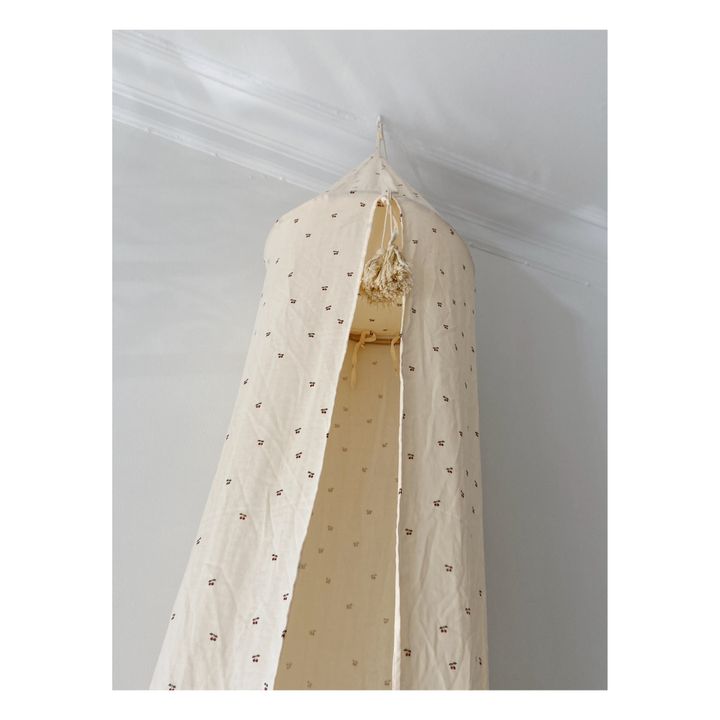 Organic Cotton Bed Canopy | Cherry red- Product image n°1