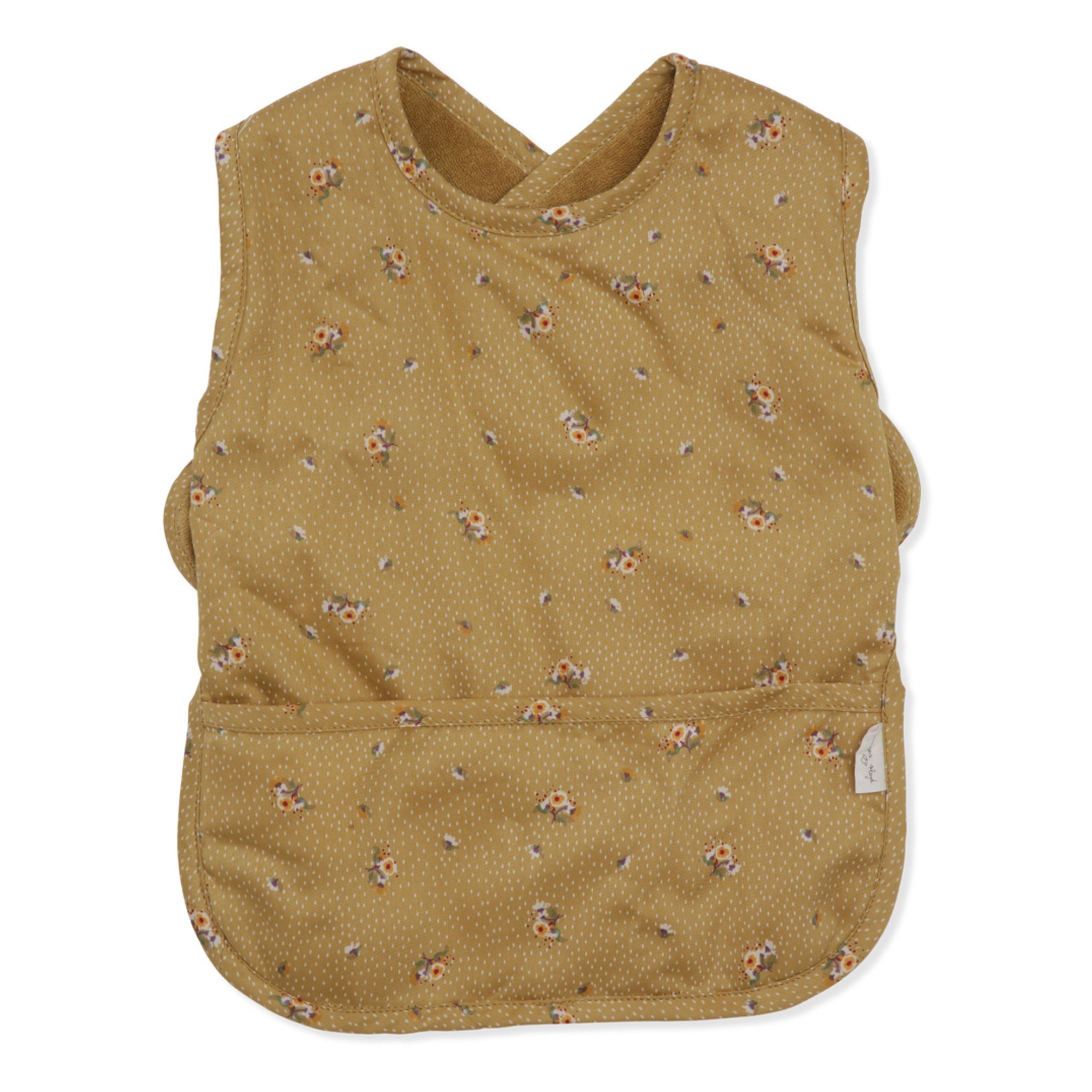 Konges Slojd - Bavoir en coton bio - Jaune moutarde