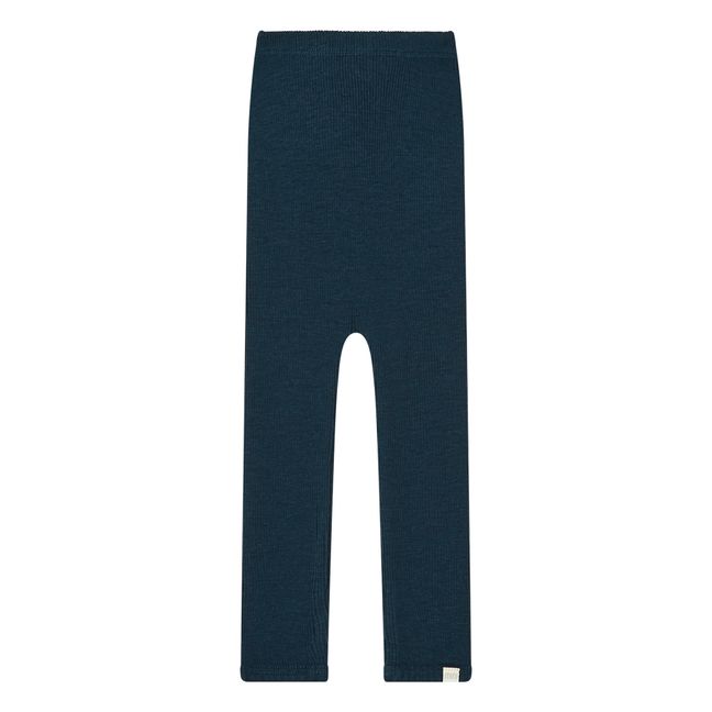 Leggings, modello: Arona Seamless, in lana merino Blu