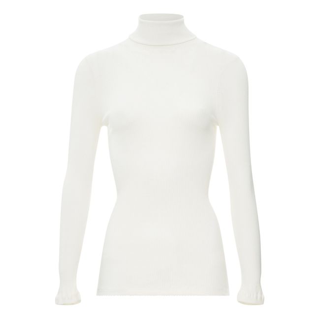 T-Shirt, modello: Gunn, in seta - Collezione Donna Crema