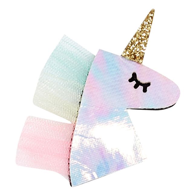 Barrette Tête de Licorne  | Rose pâle