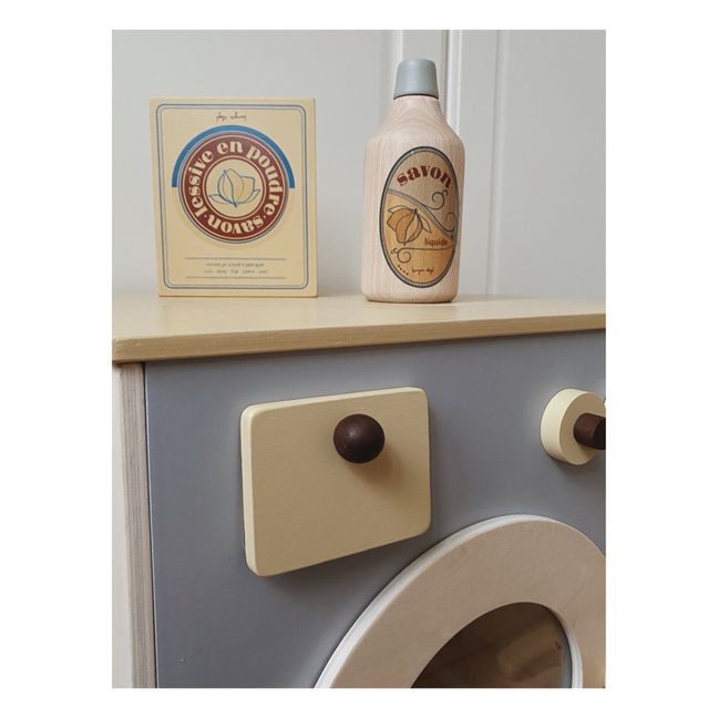 Set accessoires de lessive en bois | Bois clair