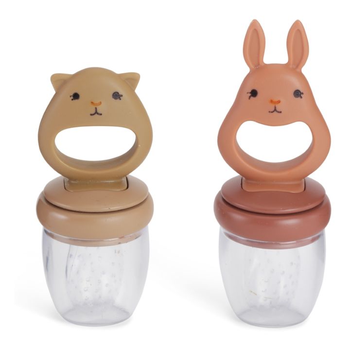Food & Fruit Feeder Pacifier Set for Baby (Snow & Blush)