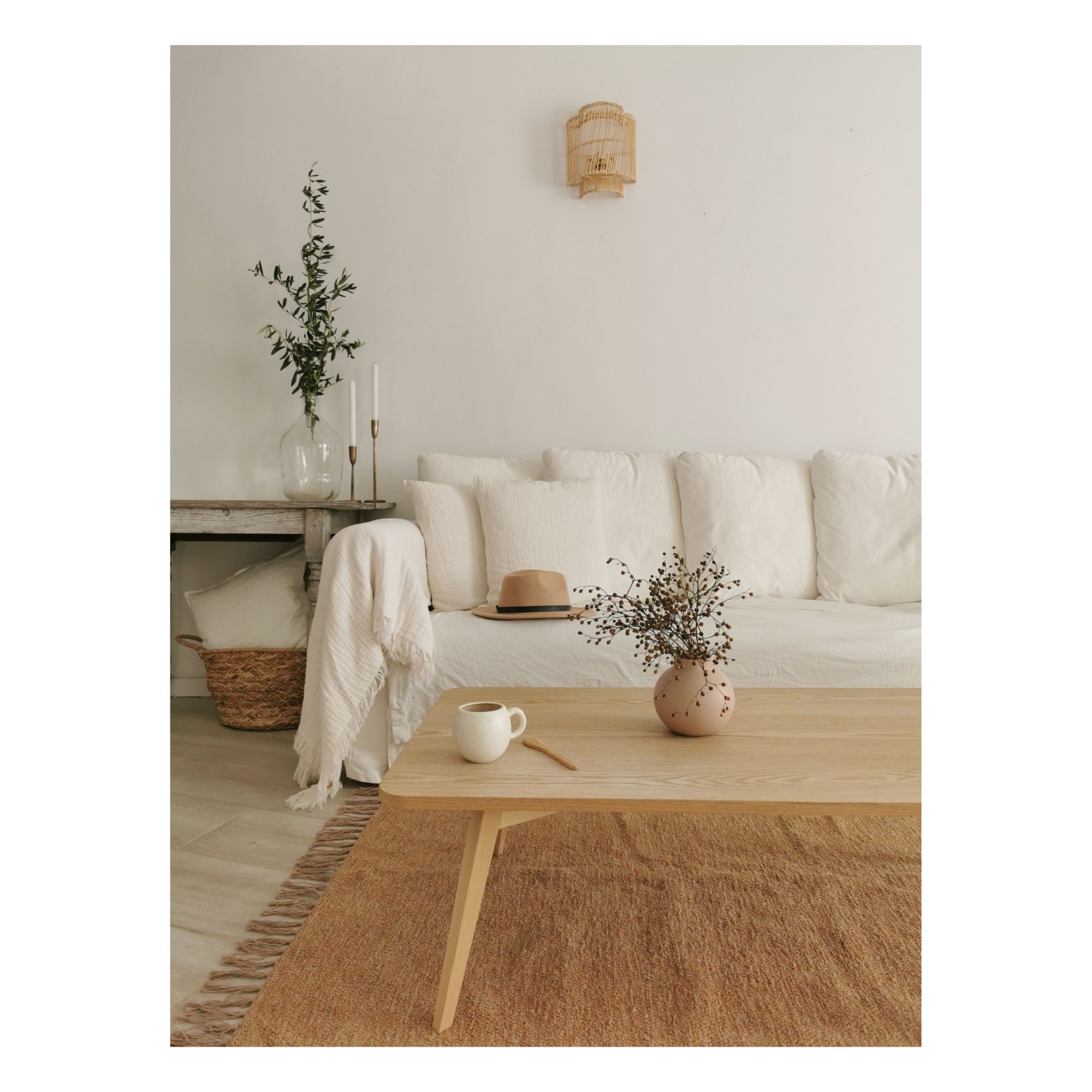 Nunamae - Tapis Luca en coton recyclé - Camel