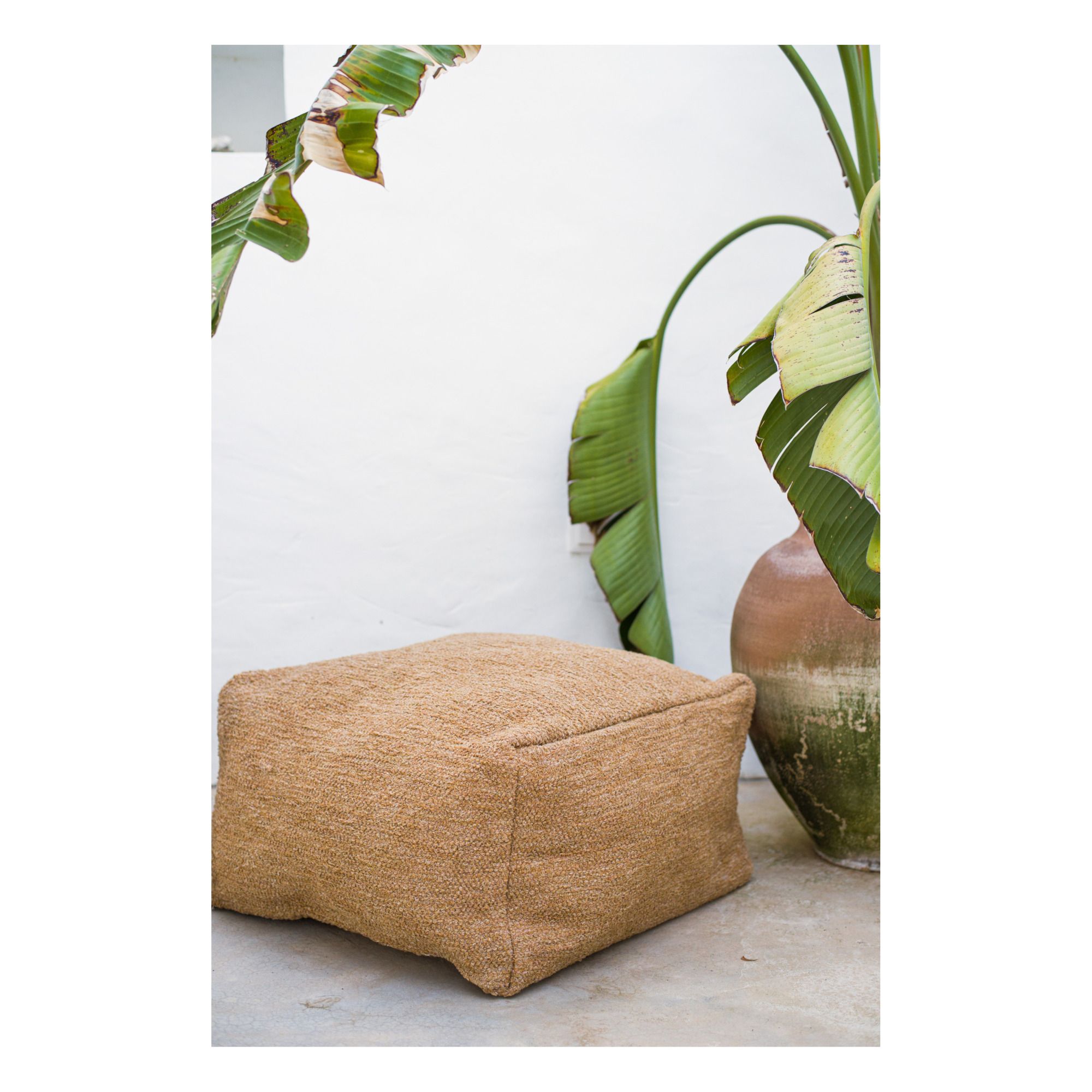 Nunamae - Pouf Luca en coton recyclé - Camel