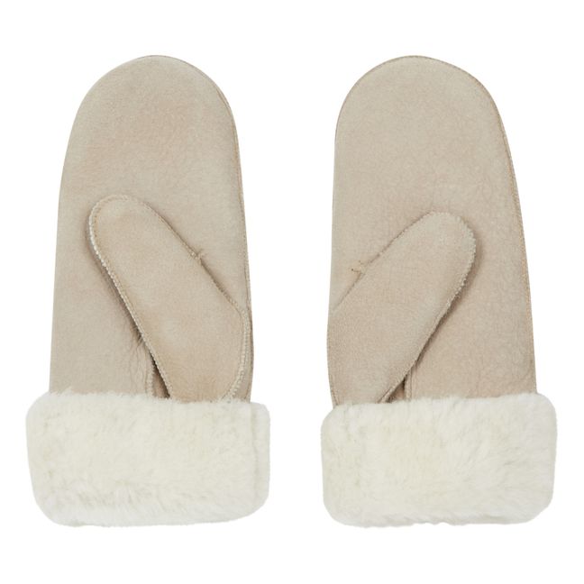 Doa Shearling Mittens Sand