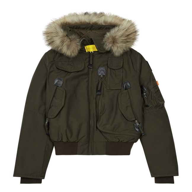 Gobi Fur Bomber Jacket | Khaki