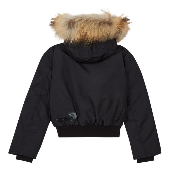Bomberjacke mit Fell Gobi | Schwarz