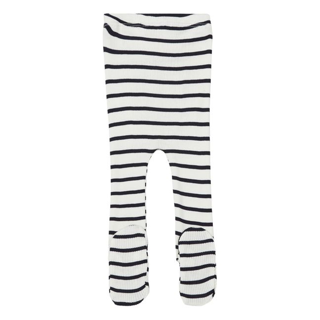 Bamse Silk and Cotton Footed Leggings White