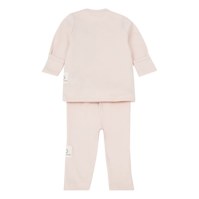 Organic Cotton Legging & Kimono Set | Pale pink