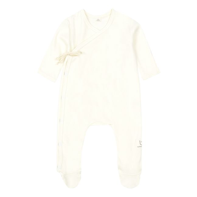 Organic Cotton Kimono Babygrow | Ecru