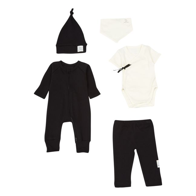 Set Bicolore Coton Bio | Noir